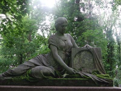Highgate East Woman Lying on Grave Statue copy