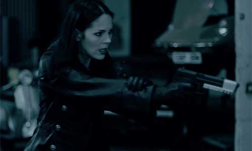 Emma Dark, seen here fighting the baddies, in Seize the Night Emma Dark, seen here fighting the baddies, in Seize the Night