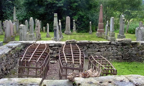 An example of a mortsafe from Perthshire, Scotland