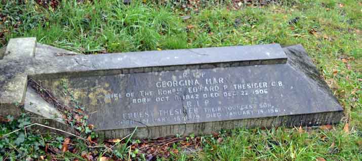 Ernest Thesiger's Grave in Brompton Cemetery, London