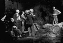 Karloff filming The Ghoul