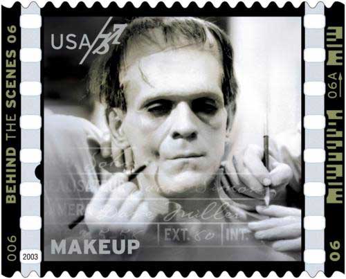 Karloff Frankenstein Makeup Postage Stamp