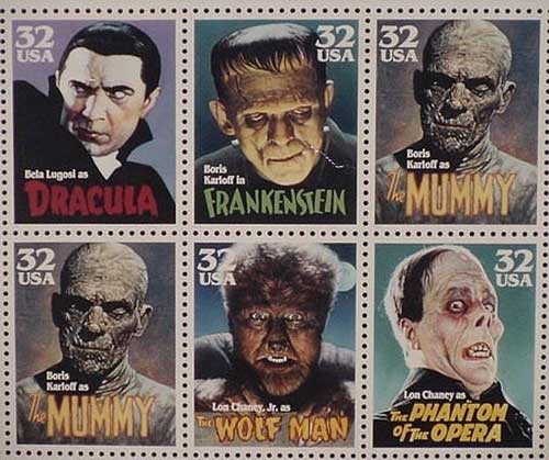 Universal Horror Stamps