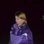 Barbara Lowe during an paranormal investigation in Epping Forest, Essex.