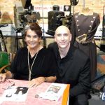 Horror fan Dave Swift and Sara Karloff