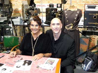 Horror fan Dave Swift and Sara Karloff