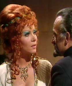 Ingrid Pitt with Roger Delgado in Doctor Who (1972)