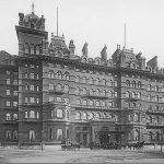 An old photograph of the Langham Hotel in London, one of the capital's most haunted hotels