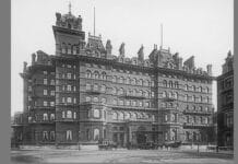 An old photograph of the Langham Hotel in London, one of the capital's most haunted hotels