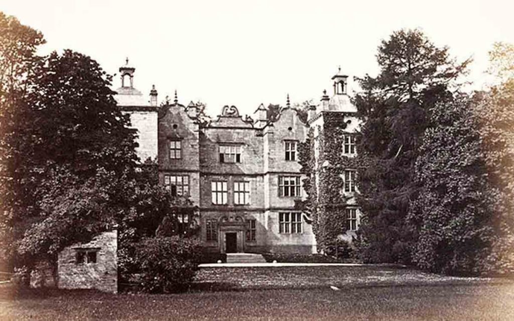 Plas Teg Hall, Wales' most haunted house, about 1860