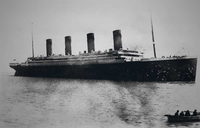 Final photo of the Titanic as it leaves Cobh in Ireland