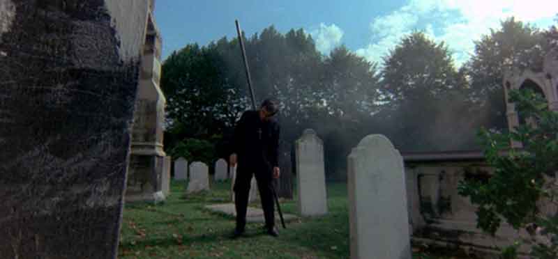 Where was the Father Brennan Death Scene from The Omen? 1 Father Brennan (Patrick Troughton) gets spiked in The Omen (1976)