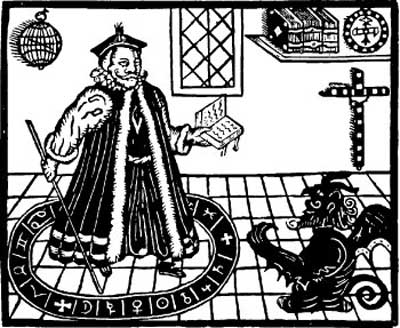 Doctor Faustus practices ritual magic