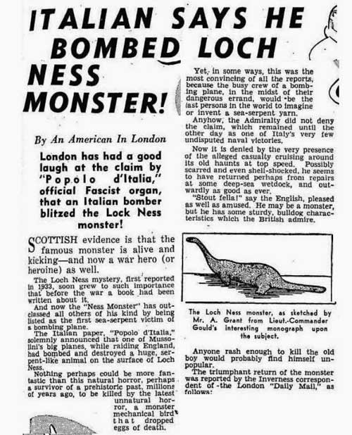 Italian says he bombed Loch Ness Monster