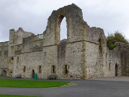 Castle undercroft at the end of the Sharington Range