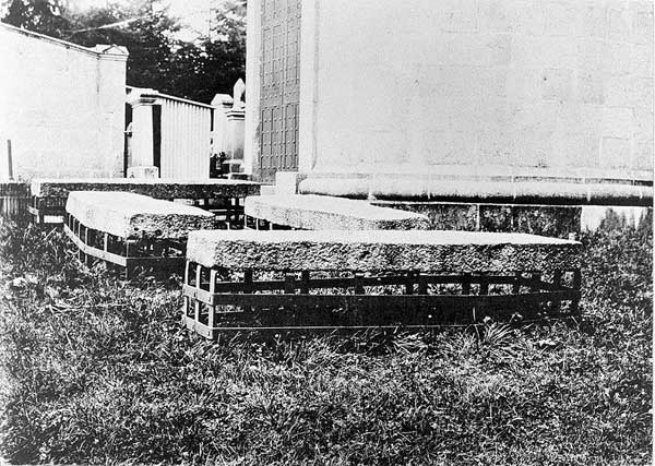 Mortsafes in Cluny Cemetery, Aberdeenshire