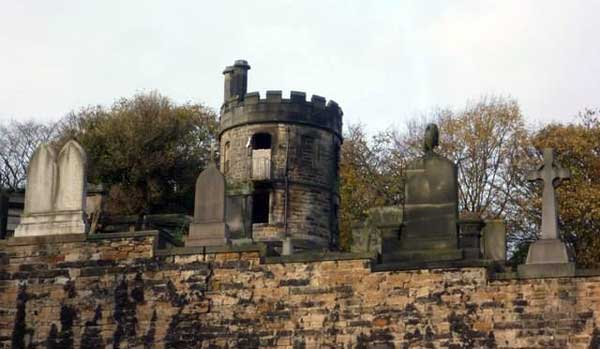 Mortsafes at Regent Road Cemetery in Edinburgh