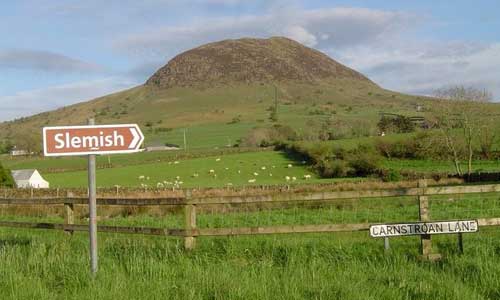 Slemish in County Antrim where St Patrick is said to have worked as a shepherd when he was a slave