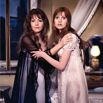 Ingrid Pitt and Madeline Smith in The Vampire Lovers, based on Carmilla