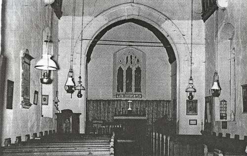 Langenhoe, interior of the church