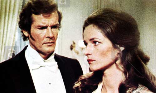Charlotte Rampling with Roger Moore in Sherlock Holmes in New York