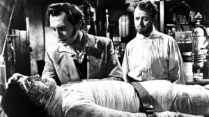Curse is a blessing with Peter Cushing in Hammer's original Frankenstein 1