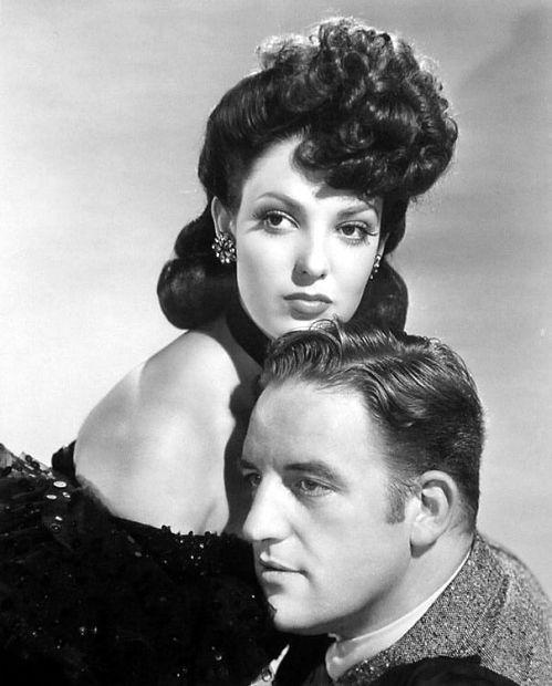 Linda Darnell and Laird Cregar in a studio publicity shot for Hangover Square.