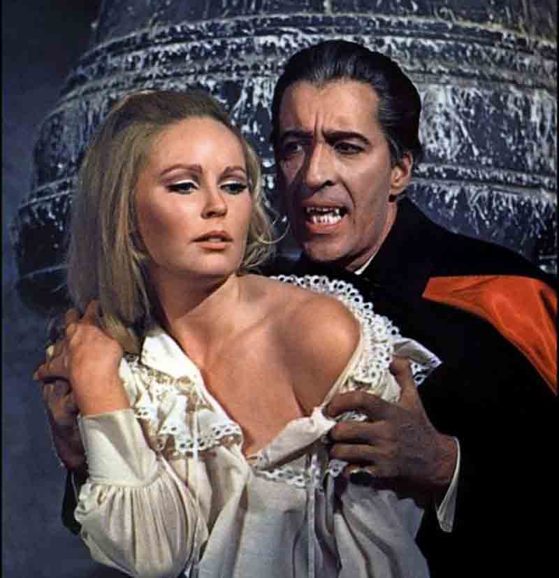 Christopher Lee made a name for himself as the title character in a range of Hammer Dracula vampire films.