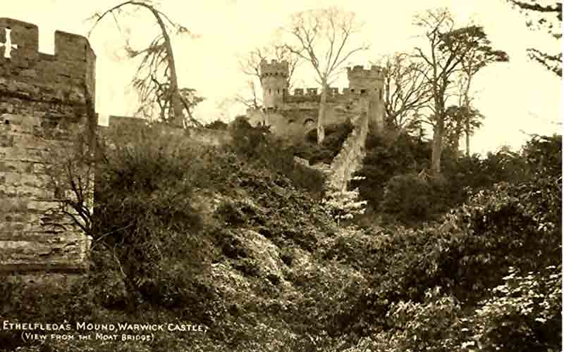 Ethelfleda's Mound at Warwick Castle pays tribue to the daughter of Alfred the Great