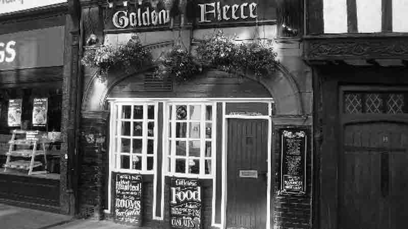 The Golden Fleece in York is home to a replica of a skull of an executed woman.