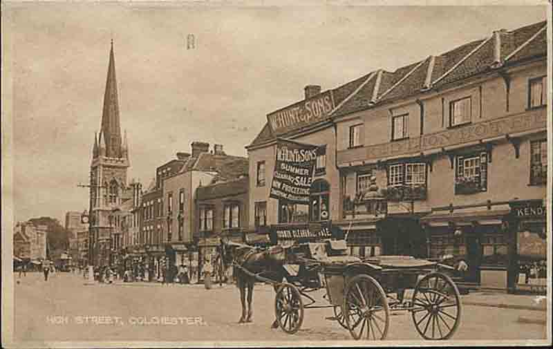 The Red Lion Inn, seen here in a postcard from 1900, is known as Colchester's oldest pub. It's also one of Essex's most haunted pubs.