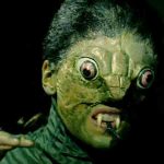 Jacqueline Pearce in her iconic title role as The Reptile (1966), one of many cult roles that made her a legend of fim and television.