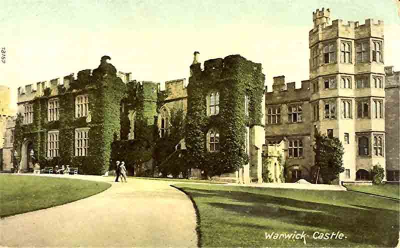 Warwick Castle, pictured here in 1908, has had a long and bloody history... and has plenty of ghosts!