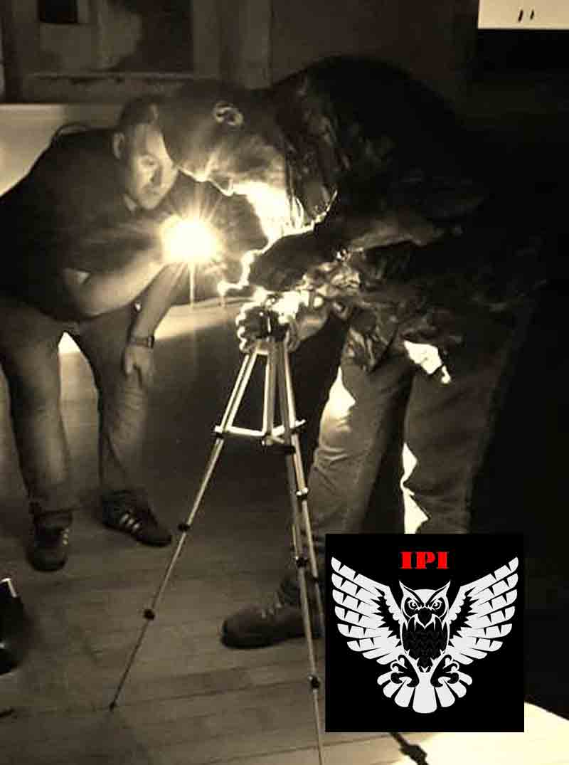 Irish Paranormal Investigators at work. IGI Logo (inset)