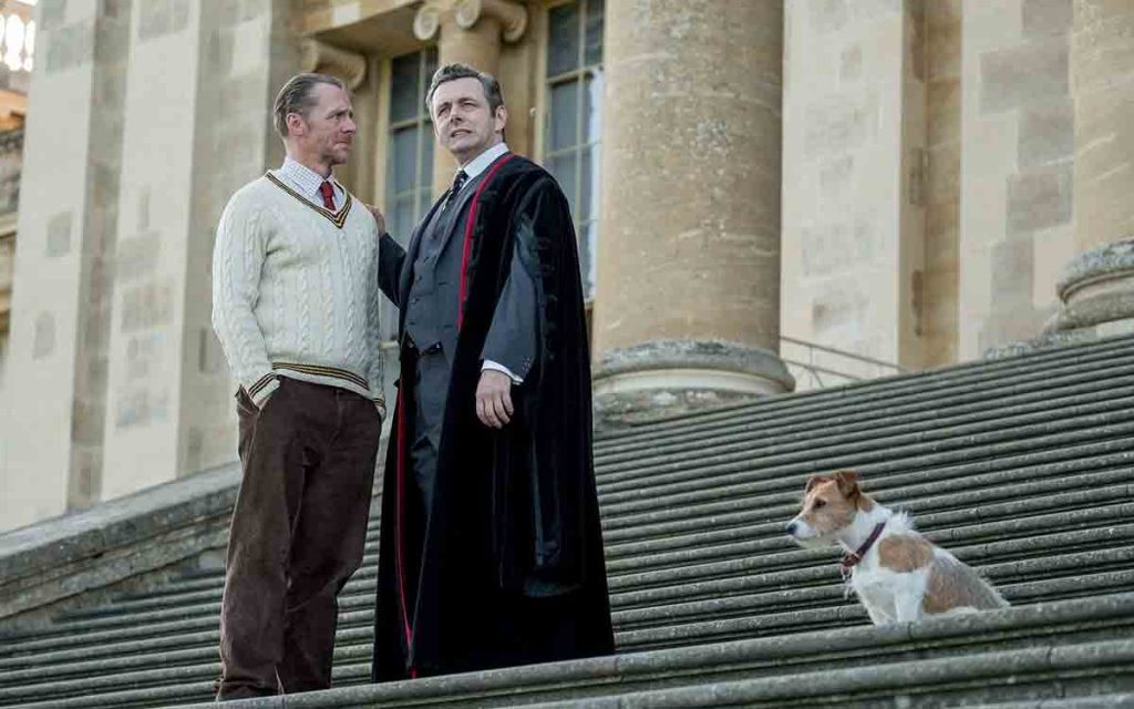 Slaughterhouse Rulez 2018 REVIEW 1 Simon Pegg and Michael Sheen in Slaughterhouse Rulez