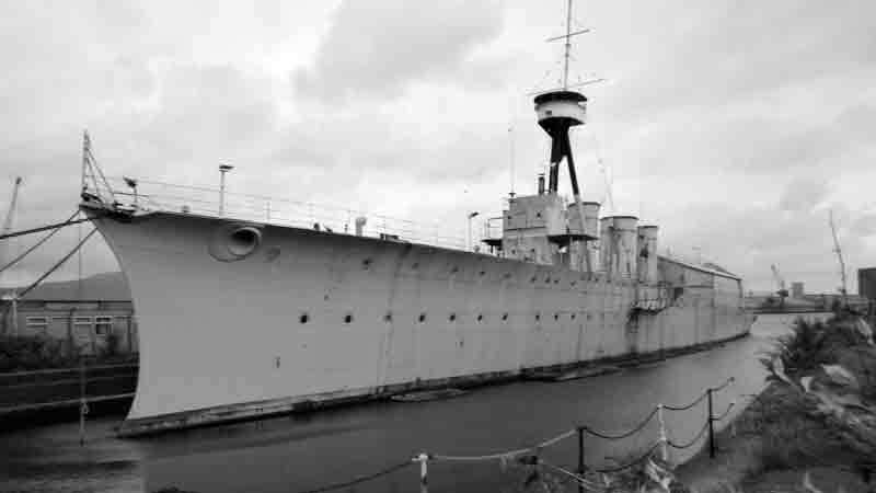 HMS Caroline in Belfast.