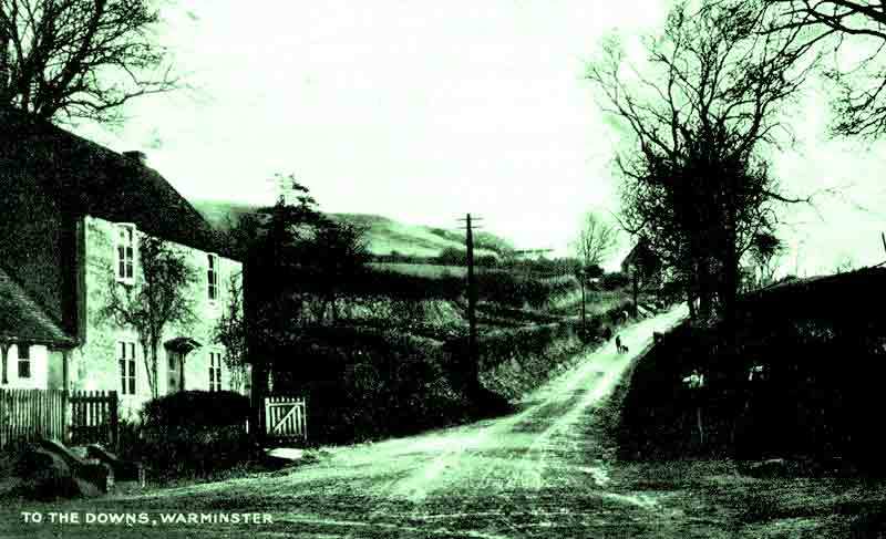 Warminster, seen here in an old postcard became the epicentre of a UFO phenomenon in the 1960s with what became known as The Warminster Thing.