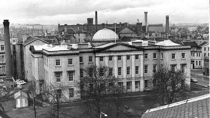 Woolmanhill Infirmary in Aberdeen, seen here in 1974. This is where Sir Francis Ogston and his son Alexander worked.