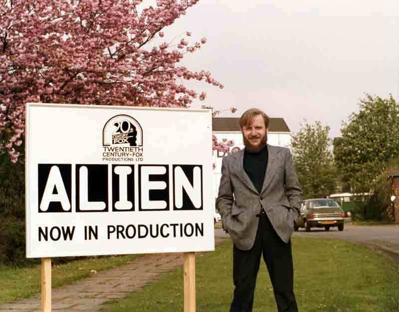 Dan O'Bannon during the production of Alien (1979).