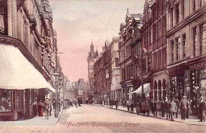 Newport Commercial Street Postcard