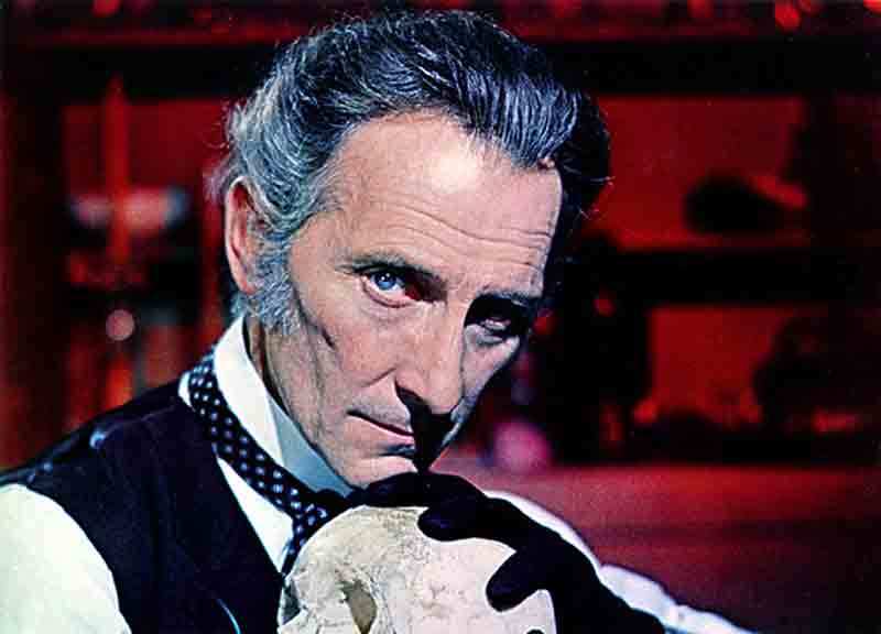 Peter Cushing as Frankenstein