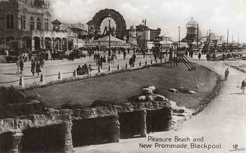 A postcard showing Blackpool Pleasure Beach about 1929