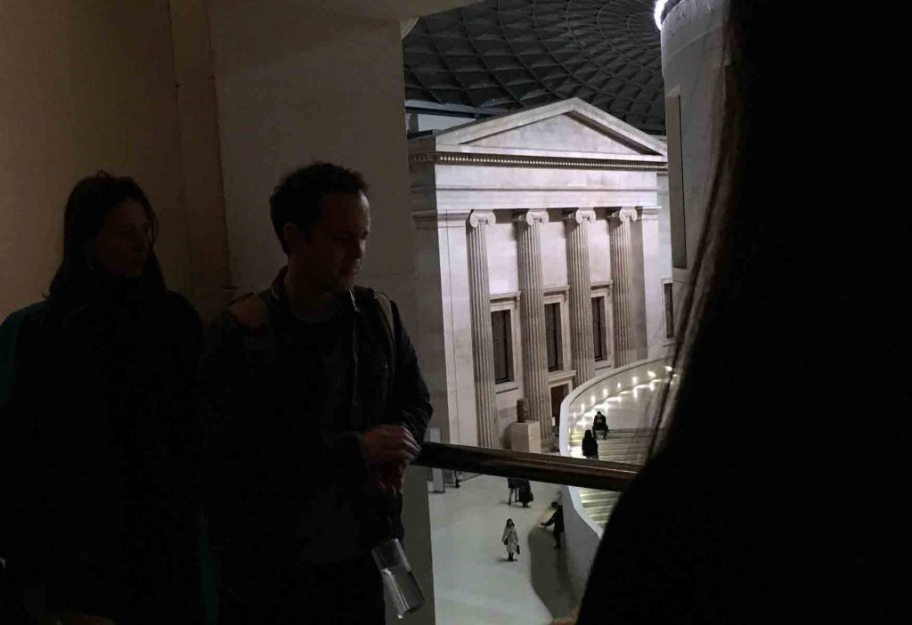 British museum ghosts: Noah Angell at a tour of the British Museum discussing its ghosts and hauntings