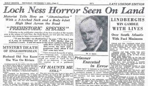 Loch Ness Monster Mania – 1933-style 1