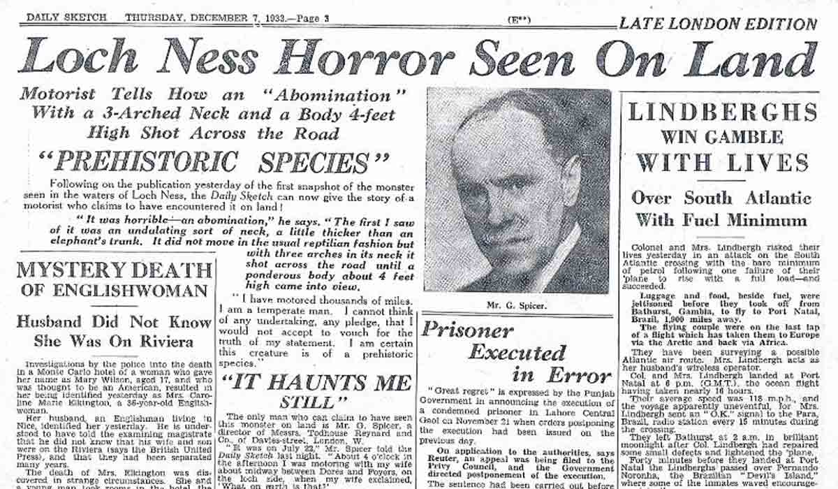 Loch Ness Monster Mania – 1933-style