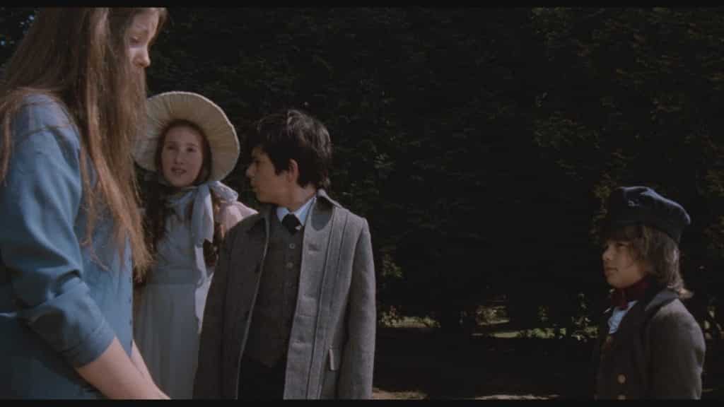 Lynne Frederick, Rosalyn Landor, Garry Allen and Marc Granger in The Amazing Mr. Blunden (1972)