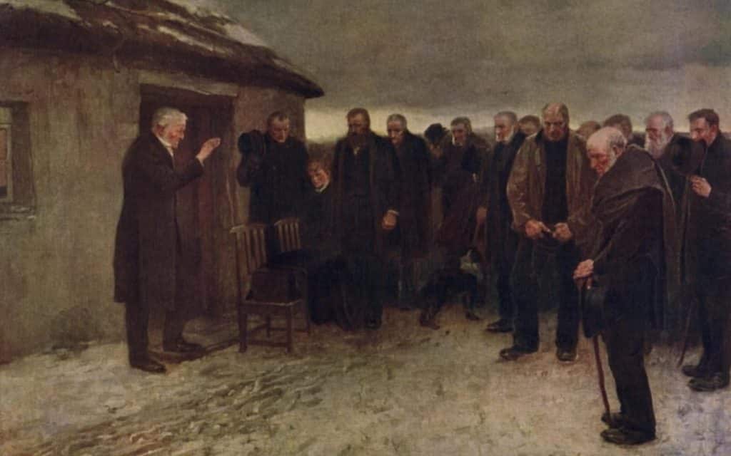 Scottish Death: A Highland Funeral by Sir James Guthrie, 1883.