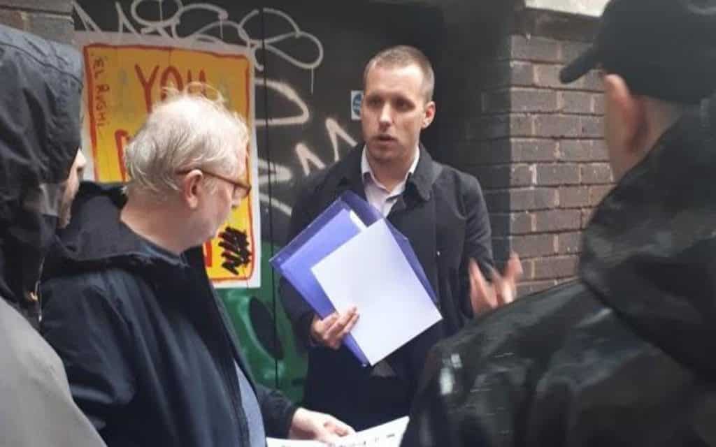 Trevor Bond guiding a Jack the Ripper tour of London's East End