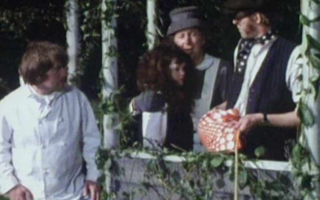 Bill Oddie, Tim Brooke-Taylor and Graeme Garden with Jill Riddick in The Goodies episode "Cecily"