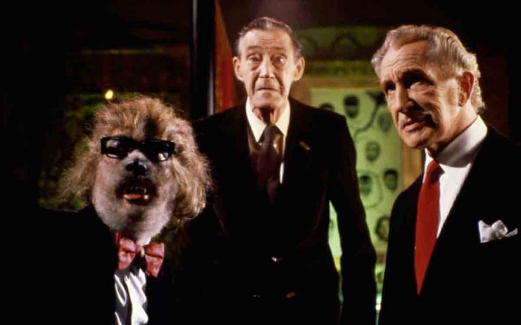 John Carradine and Vincent Price in The Monster Club 1981.